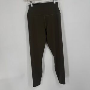 Greyson Dark Olive Green Leggings Women’s Sz‎ Small Logo Detail Stretch